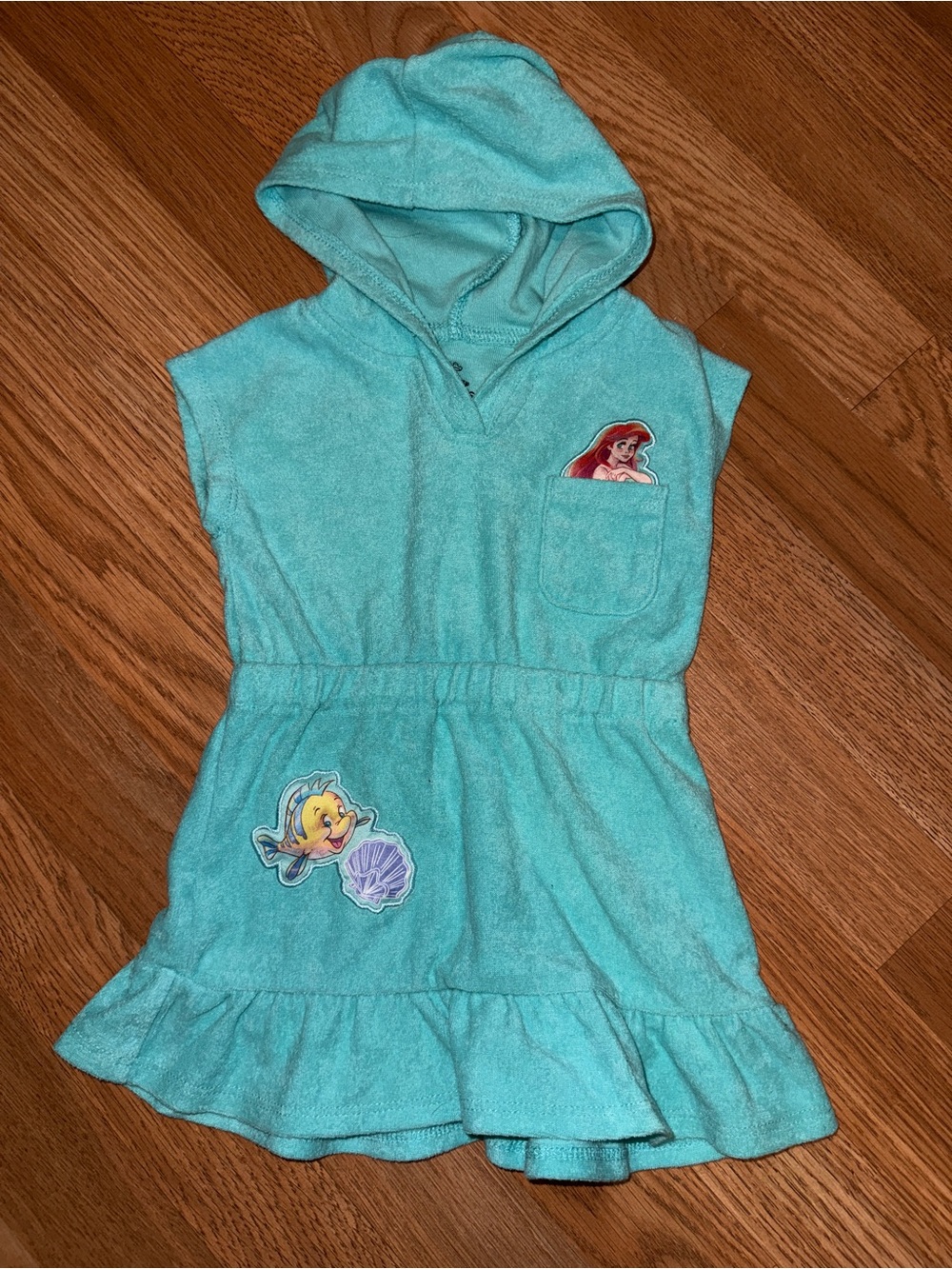 The little mermaid Ariel hooded beach cover up dress